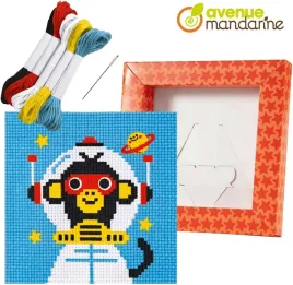 avenue-mandarine-kc121c-haft-krzyzykowy-astronauta-14x14-cm-z-igla-i-nicmi