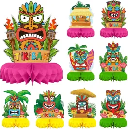 chala-dekoracje-hawajskie-9-szt-3d-plaster-miodu-tiki-liscie-palmowe
