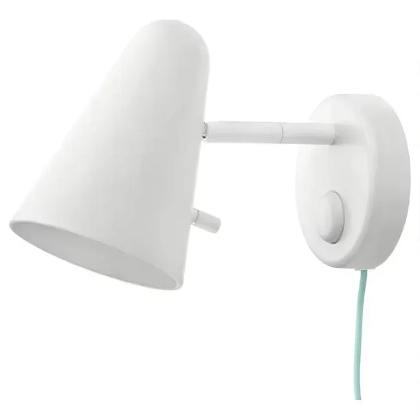 IKEA FUBBLA Lampa ścienna LED biała KINKIET do czytania LAMPKA dziecięca