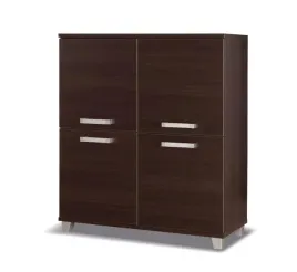 komoda-4-drzwi-100cm-kasztan-sliwa-bialy-system-x4
