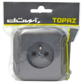 gniazdo-pojedyncze-z-uziemieniem-duwi-topaz-pt-16-tb-grafitowe