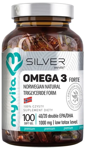 MyVita Silver Omega 3 Forte 2000mg 100 kapsułek EPA DHA