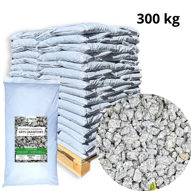300 KG GRYS GRANITOWY 8-16 (15x20kg PALETA) TERRA