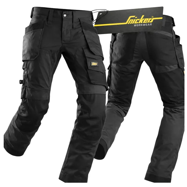 Spodnie robocze Snickers 6241 elastyczne monterskie Stretch 56 czarny