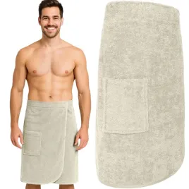 kilt-na-rzep-recznik-meski-do-sauny-spa-na-basen-bawelna-bezowy-z-kieszonka