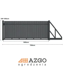 brama-przesuwna-vertical-5m-komplet-slupy-rolki-ocynk-ral