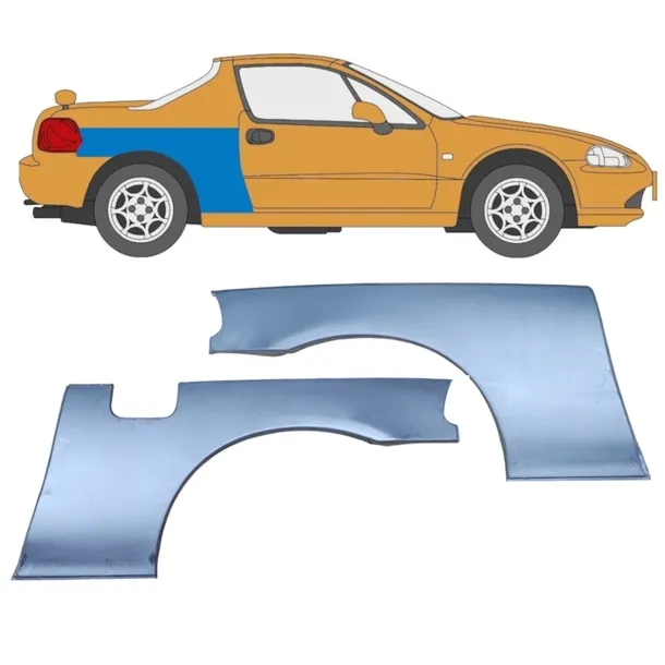 Reperaturka błotnika tylnego do Honda Civic Del Sol 1992-1998 / Zestaw