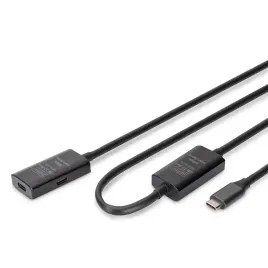 przedluzacz-usb-c-digitus-da-73109-czarny-aktywny-10-m-5-gb-s-usb-3-2-gen-1