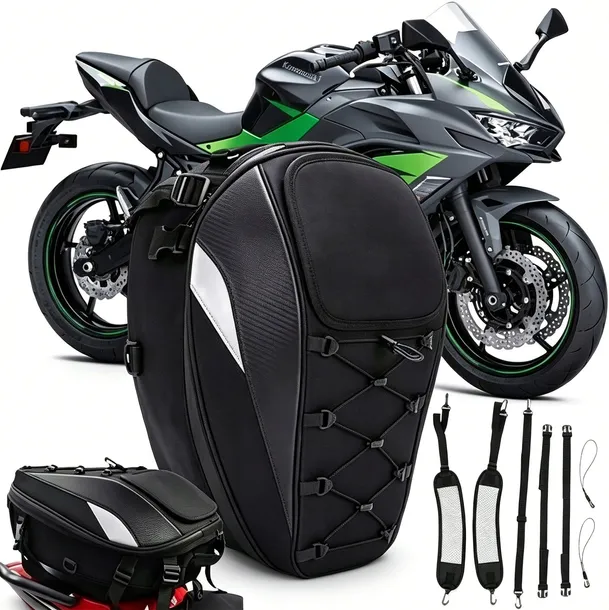 Plecak Motocyklowy 2w1 Torba na Kask Siedzenie Pokrowiec Wodoodporny Moto