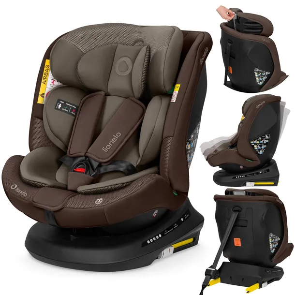 Fotelik samochodowy isofix OBROTOWY 40-150cm Lionelo Bastiaan Plus i-size