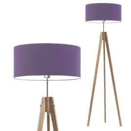 lampa-stojaca-podlogowa-fioletowa-drewniana-abazur-led-e27-trojnog-modna