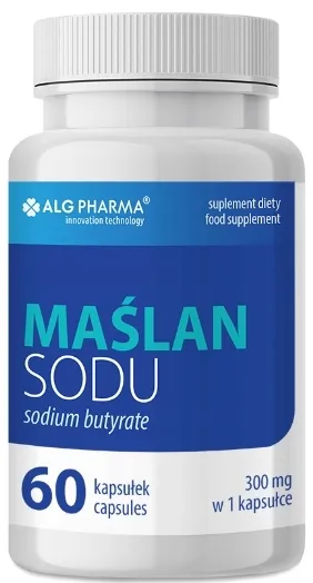 Alg pharma Maślan Sodu 300mg kwas masłowy 60 kapsułek