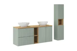 szafki-lazienkowe-z-umywalkami-pati-i-blatem-zestaw-line-reed-green-140-cm