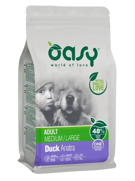 Oasy Adult M/L Kaczka 12kg DUCK Karma monoproteinowa dla psa