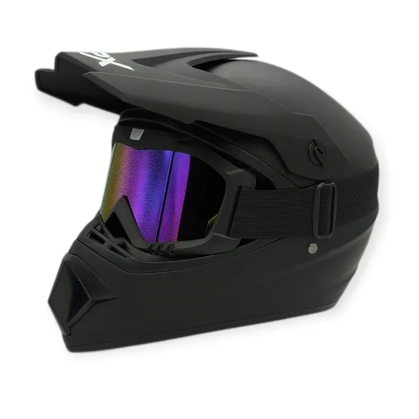 KASK CROSSOWY NA CROSSA MOTOCYKL ENDURO NA QUADA ATV BMX HULAJNOGĘ GOGLE XS