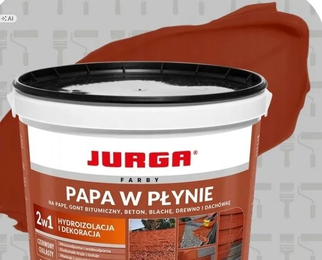 Papa w płynie farba USZCZELNIAJĄCO DEKORACYJNA ceglasta WODOODPORNA 25kg