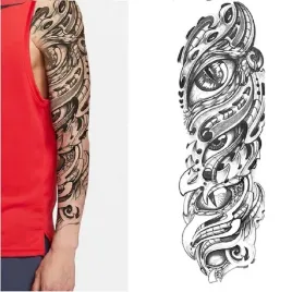 tatuaz-zmywalny-48cm-tymczasowy-wodny-na-ramie-noge-bezpieczny-motyw-oczy