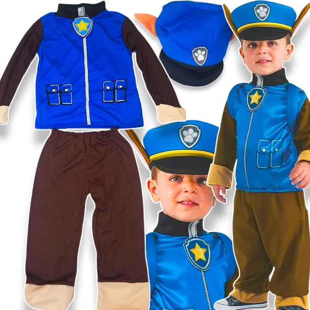 PSI PATROL KOSTIUM CHASE STRÓJ ROZMIAR S 98-110 PRZEBRANIE NA IMPREZĘ 4w1