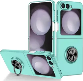 coque-etui-do-samsung-galaxy-z-flip-5-ring-stojak-niebieskie-modne