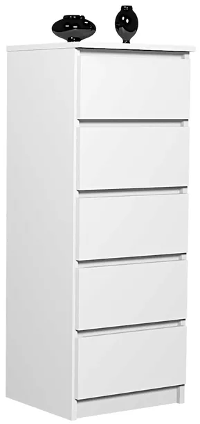 KOMODA BIAŁA YORK 40 5 SZUFLAD