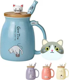 kubek-ceramiczny-kot-380-ml-z-pokrywka-i-lyzeczka-niebieski