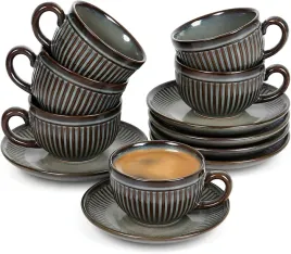 filizanki-do-espresso-6-szt-100-ml-kamionkowe-ze-spodkami-brazowe