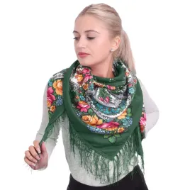 chusta-damska-goralska-folk-zielonachusta-damska-szalik-folkowa-ludowa-gora