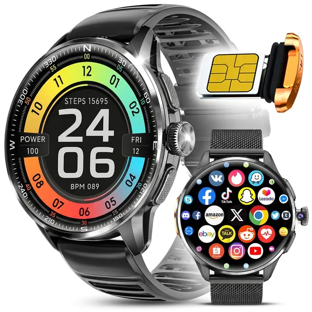 SMARTWATCH ZEGAREK 4G SIM LTE WiFi GPS APLIKACJE GOOGLE KAMERA HD ANDROID
