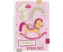 kartka-urodzinowa-roczek-dla-dziewczynki-konik-rozowa