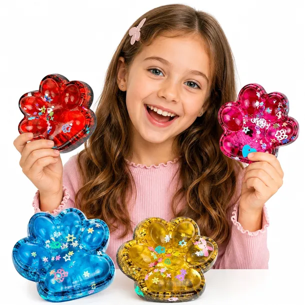 Kocia Łapka Gniotek Antystresowy Galaxy Squishy Zestaw 4w1 Galaktyczny Kot