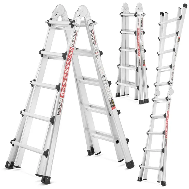 Drabina przegubowa teleskopowa wielofunkcyjna uniwersalna HIGHER Combo 4x5