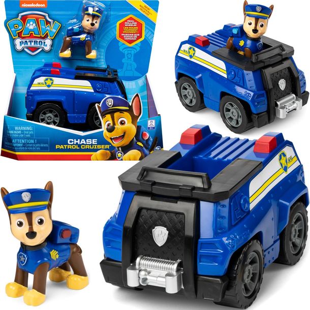 Promocja ﻿Psi Patrol Chase figurka i radiowóz policyjny Spin Master 6052310 wyprzedaż przecena