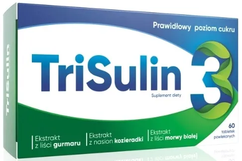 TriSulin Prawidłowy Poziom Cukru Glukoza Apetyt Morwa 60 tabletek