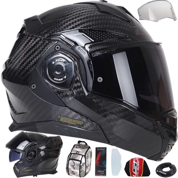 Kask motocyklowy LS2 FF901 Advant X Carbon Black Modular L 59-60cm