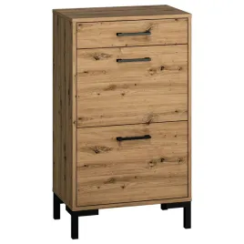 szafka-na-buty-dab-artisan-czarna-z-szuflada-54-cm-do-przedpokoju-norevia