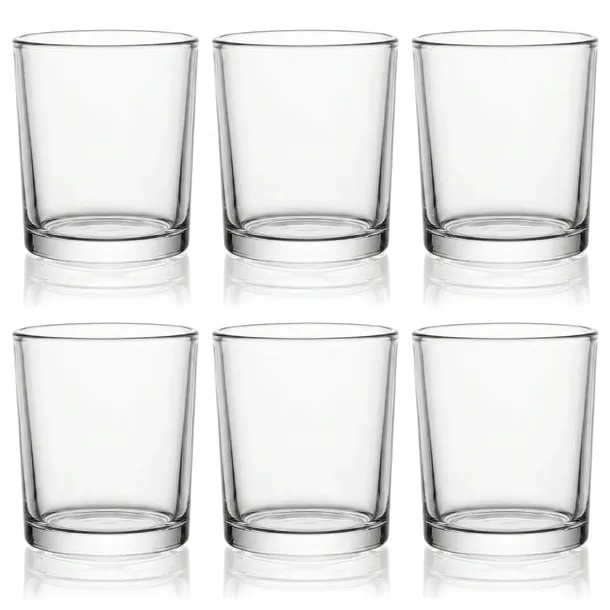 Pojemnik szklany do zalewu świec przeźroczysty Clear 365 ml - 6 szt.