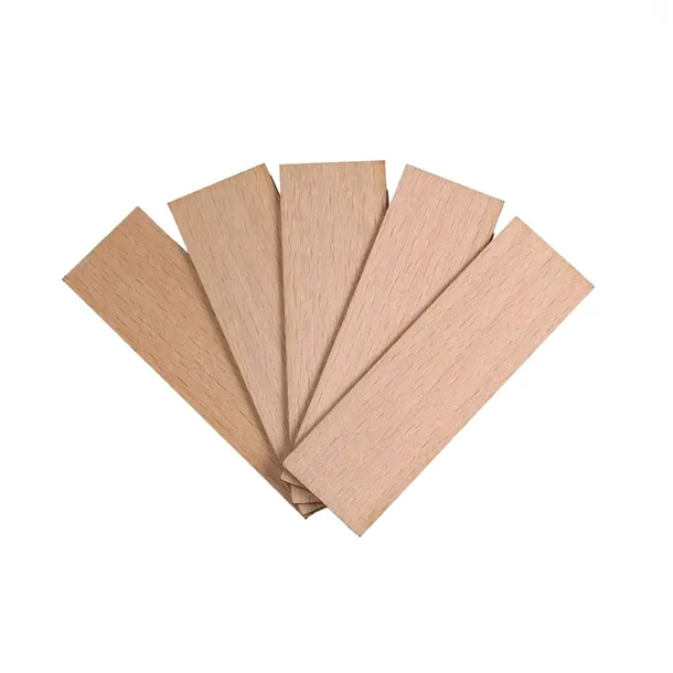 Knoty drewniane buk 8x2,5x0,1 cm do świec wosków parafiny 20 szt.