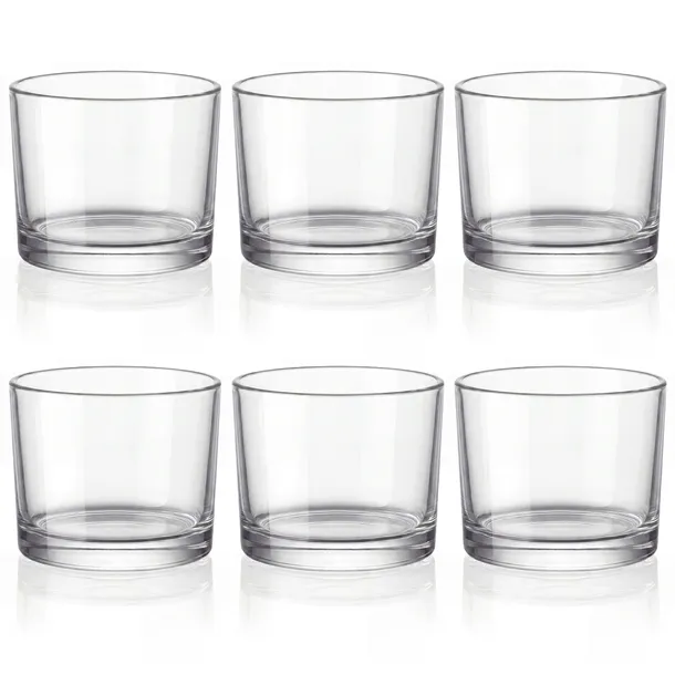 Pojemnik szklany duża misa szklanka do zalewu świec clear 310 ml - 6 szt.