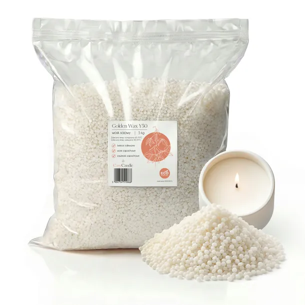 Wosk Sojowy Naturalny Do Świec Zalewanych W Pojemnikach EasyCandle 5 kg
