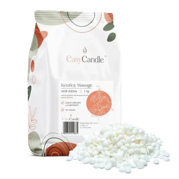 Wosk sojowy KeraSoy Massage do masażu do świec bezpieczny - 1 kg