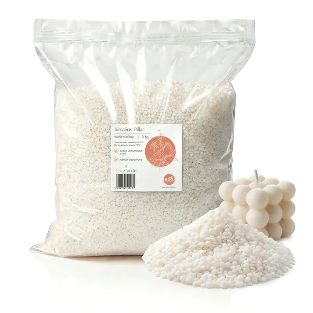 Wosk sojowy Kerax KeraSoy Pillar 4120 naturalny do świec 5 kg