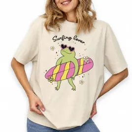 koszulka-t-shirt-damski-migdalowy-letnia-stylowa-prezent-surfing-lover-m