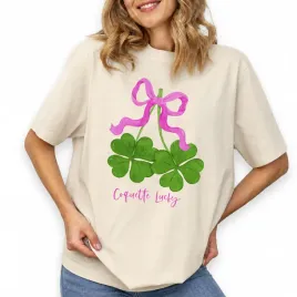 koszulka-t-shirt-damski-migdalowy-letnia-stylowa-prezent-coquette-lucky-m