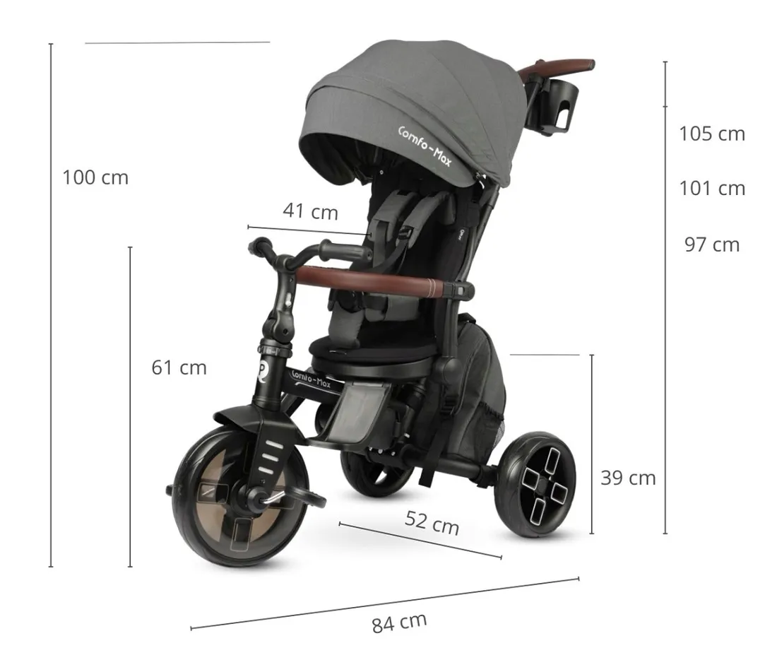 qplay-rowerek-trojkolowy-comfo-max-grey-stan-nowy