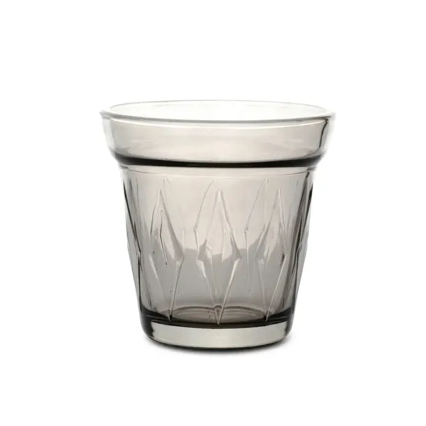 Pojemnik szklany zdobiony szkło do zalewu świec szklanka 200ml Light Gray