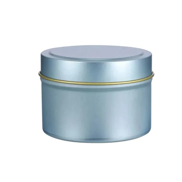 Pojemnik puszka ozdobna do zalewu świec wosku sojowego LIGHT BLUE 120 ml