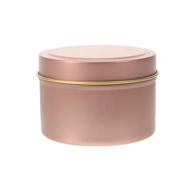 Pojemnik puszka ozdobna do zalewu świec wosku sojowego FROSTED PINK 120 ml