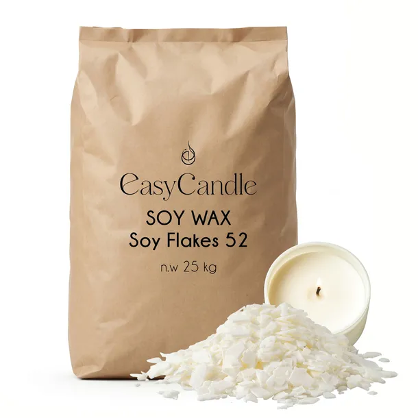 Wosk sojowy do świec sojowych naturalny eko SoyFlakes 52 w płatkach 25 kg