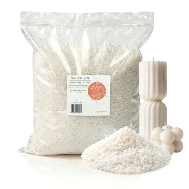 Wosk sojowy twardy Pillar Pellets 58 do świec wolnostojących naturalny 5 kg