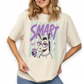 koszulka-t-shirt-damska-migdalowy-bawelna-modna-oversize-smart-dog-m